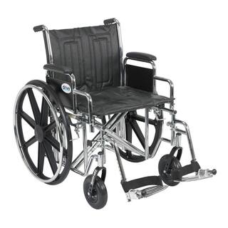 Drive Medical Sentra EC Heavy Duty Wheelchair with Desk Arms Swing Away Footrest and 20 in. Seat std20ecddahd-sf