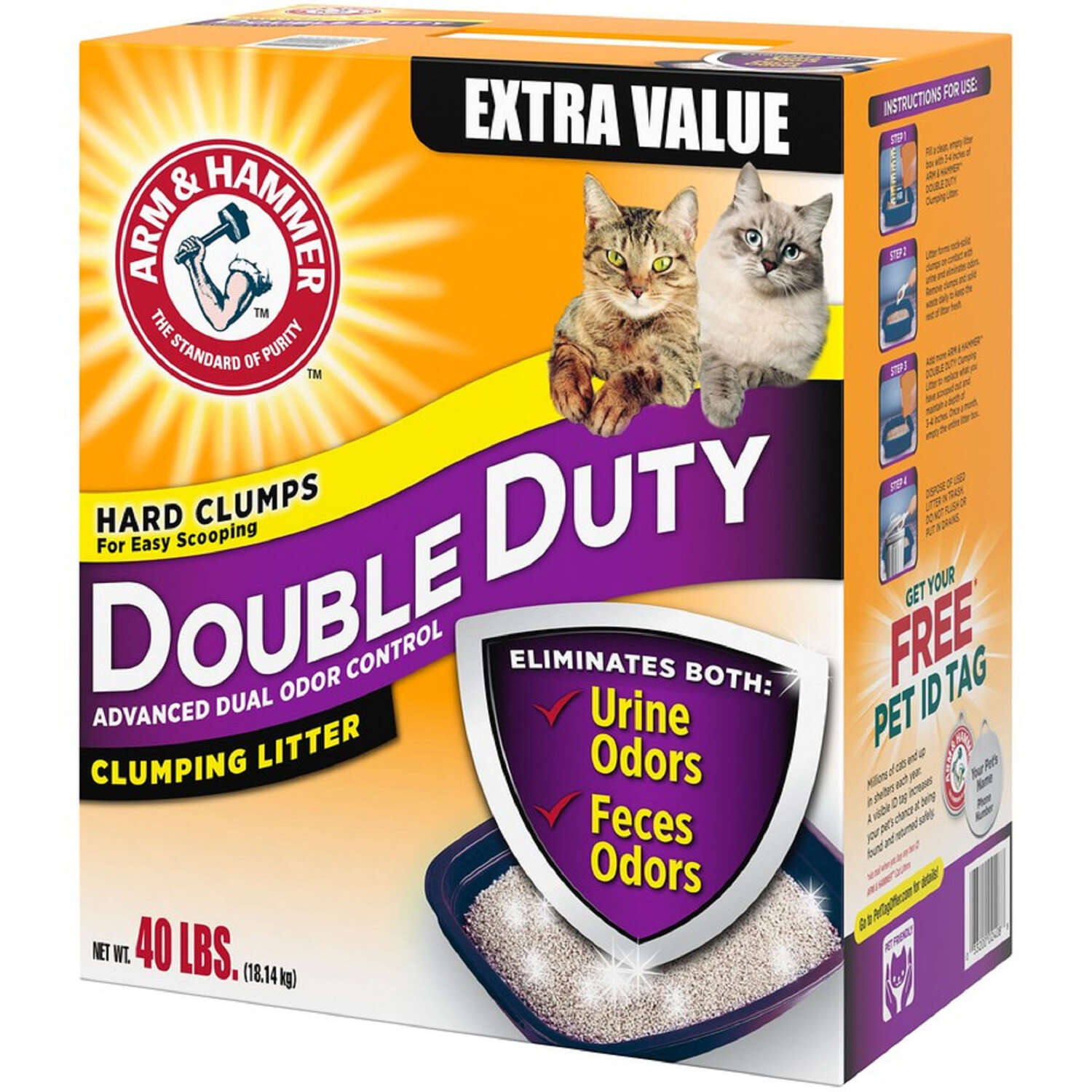 Arm and Hammer Fresh and Clean Scent Cat Litter 40 lb