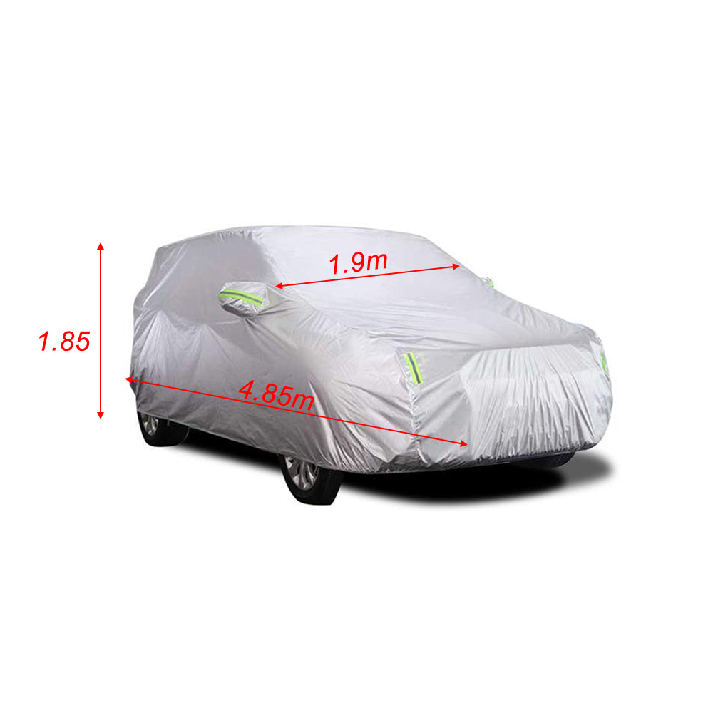 Car Cover Full Covers with Reflective Strip Sunscreen Protection Dustproof UV Scratch-Resistant for 4X4/SUV Business Car