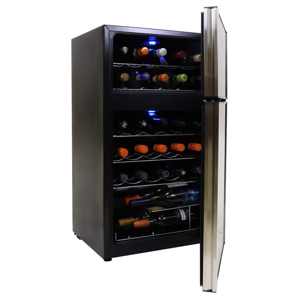 Koolatron 29 Bottle Dual Zone Wine Cooler Freestanding Wine Fridge