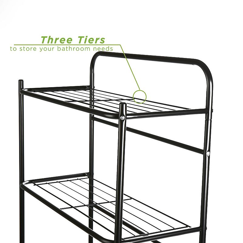 Mind Reader Alloy Collection 3-Tier Over the Toilet Space Saver Rack