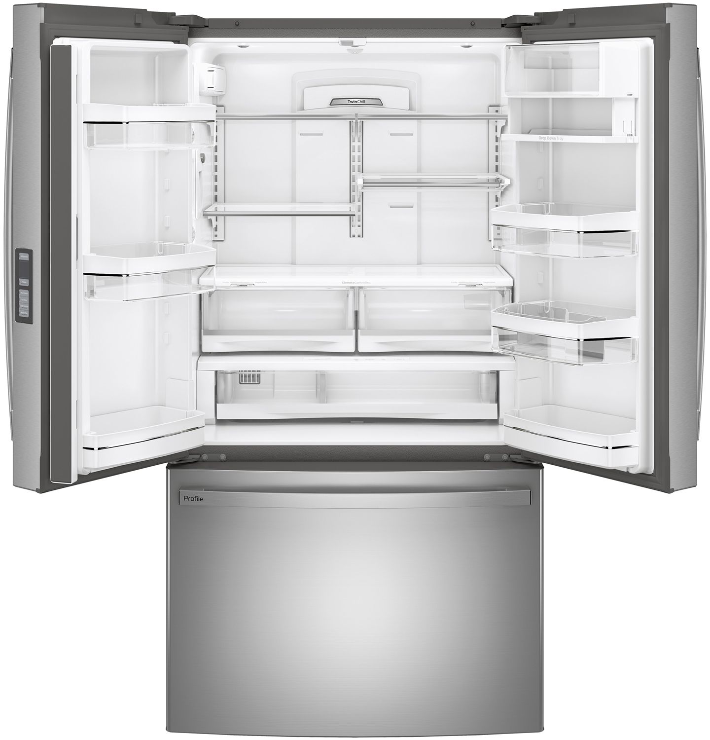 GE Profile ENERGY STAR 23.1 Cu. Ft. Fingerprint Resistant Stainless Steel Counter-Depth French-Door Refrigerator