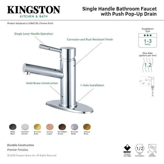 Fauceture Concord Single Handle Bathroom Faucet wi...