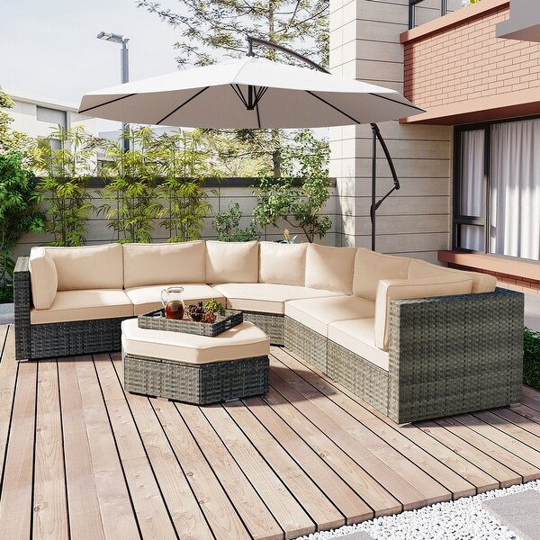 6Piece Rattan Patio Conversation Set