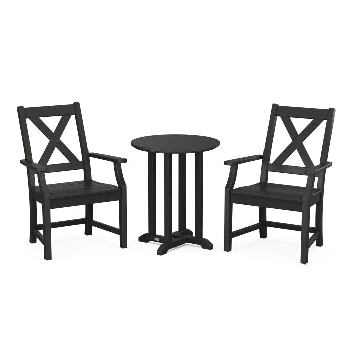 Polywood Braxton 3-Piece Round Dining Set PWS1288-1