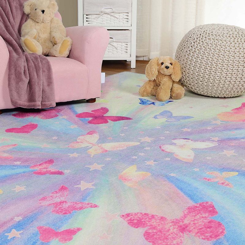 Superior Colorful Butterfly Indoor Area Rug