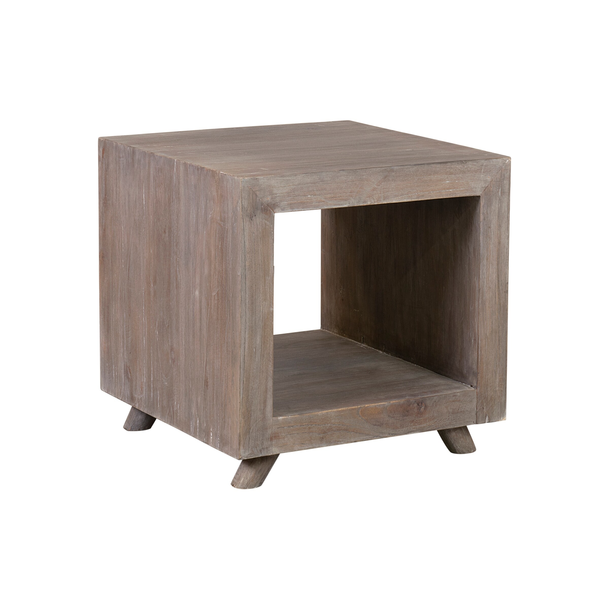 Grey Wash Cube Table - 20x20x20