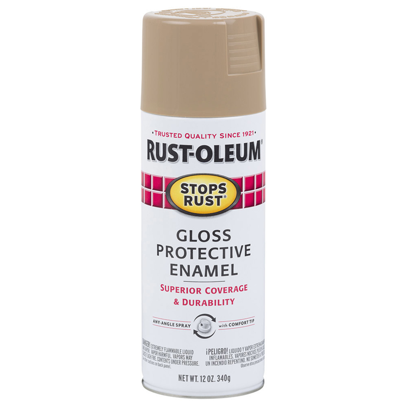 Rust-Oleum Stops Rust Gloss Khaki Protective Enamel Spray Paint 12 oz