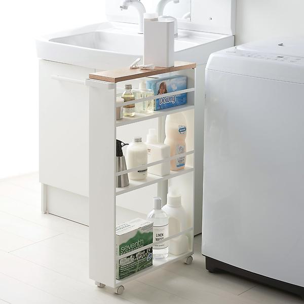 Yamazaki Slim Rolling Storage Cart Tower