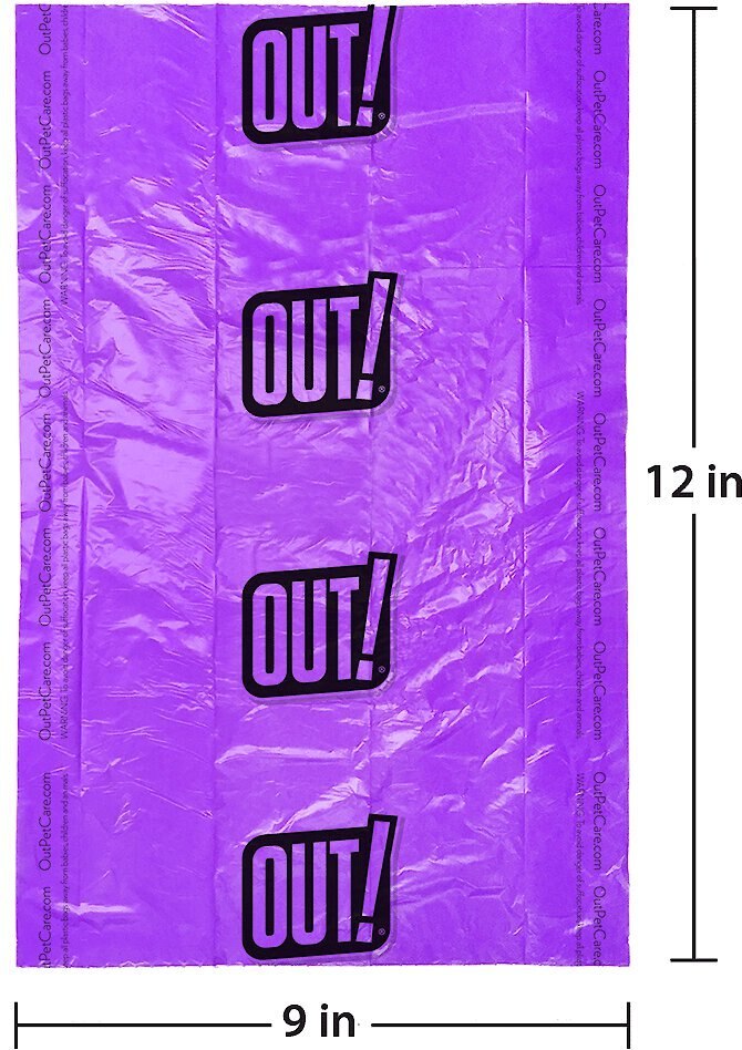 OUT! Rainbow Colored Fresh Unscented Dog Waste Pickup Bags