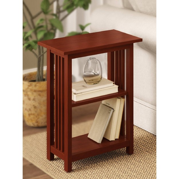 Modern 2 shelf End Table Cherry Alaterre Furniture