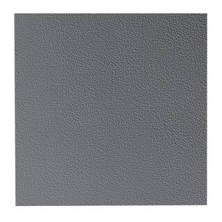 ROPPE Hammered Pattern 19.69 in. x 19.69 in. Charcoal Rubber Tile 9953P123