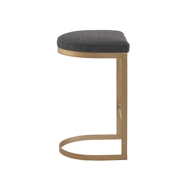 Madison Park Marc Charcoal/ Antique Gold Counter Stool