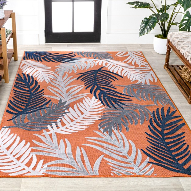 Jonathan Y Montego High low Tropical Palm Floral Indoor outdoor Area Rug