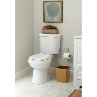 Glacier Bay 2-Piece 1.28 GPF High Efficiency Single Flush Round Toilet in White N2428RBN2428T