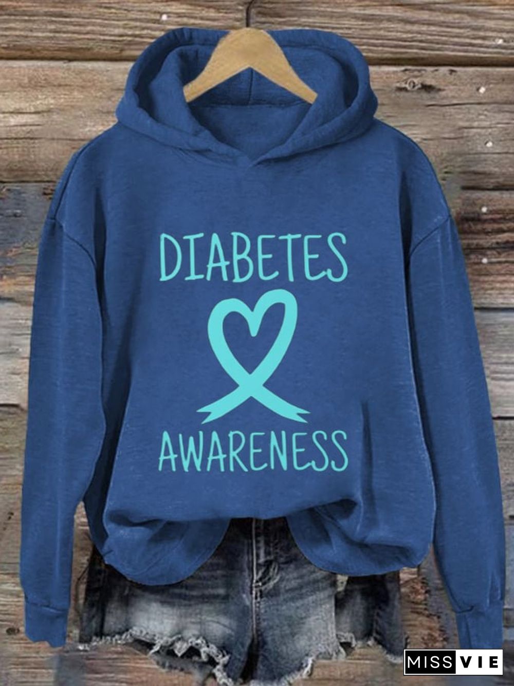 Women's Diabetes Awareness Month In November We Wear Blue Type 1 Essential Hoodie