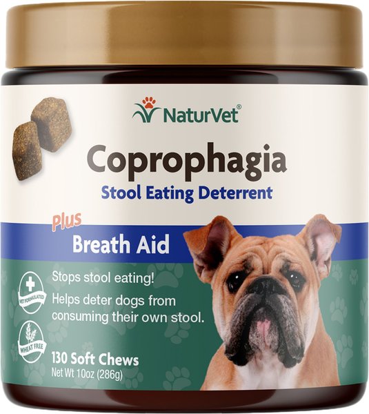 NaturVet Coprophagia Plus Breath Aid Soft Chews Coprophagia Supplement for Dogs