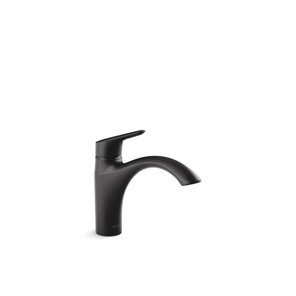 KOHLER Rival Single-Handle Standard Kitchen Sink Faucet in Matte Black 30470-BL