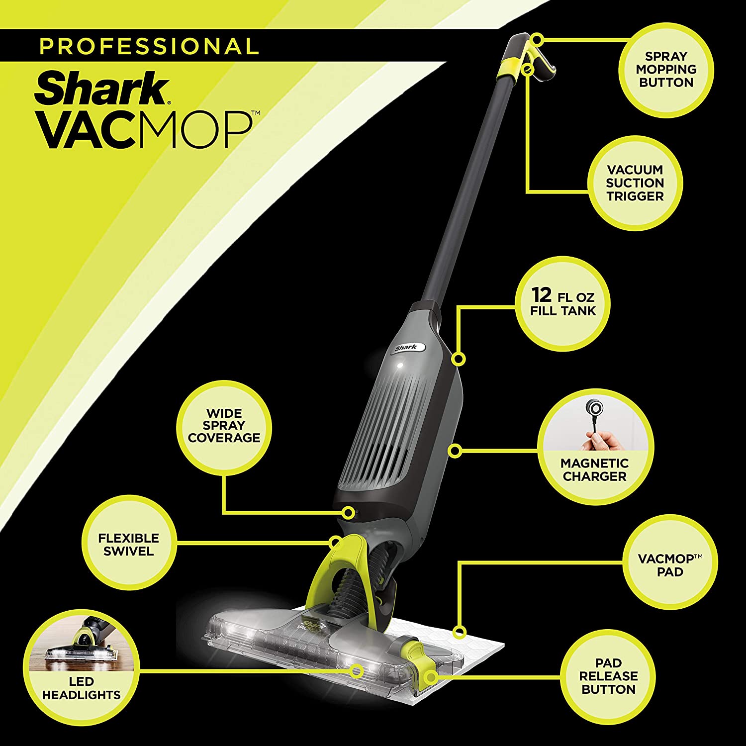 Shark VACMOP VM252 Pro Cordless Hard Floor Vacuum Mop