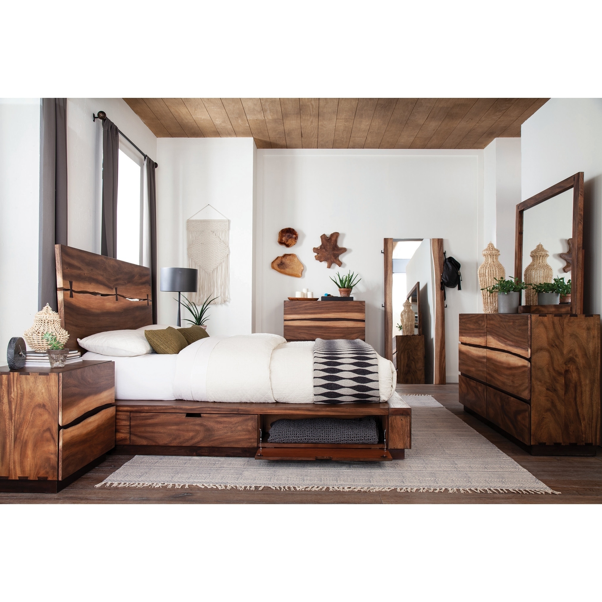 Tolt River Smokey Walnut 6-piece Storage Bedroom Set - - 30781081