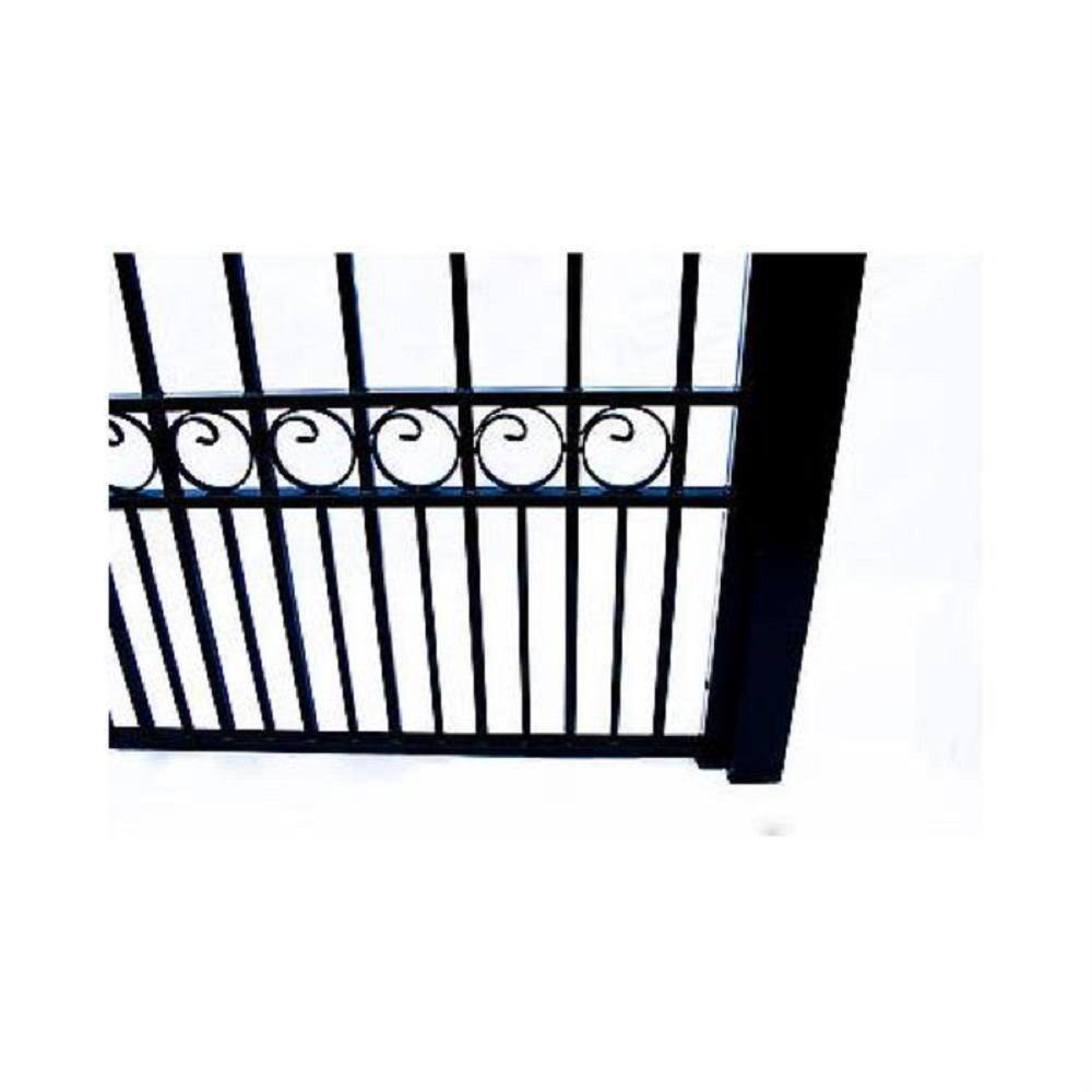 ALEKO Steel 4 ft. x 5 ft. Black Steel Pedestrian Fence Gate PGMOS-HD