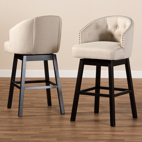 Transitional Swivel Bar Stool (Set of 2)