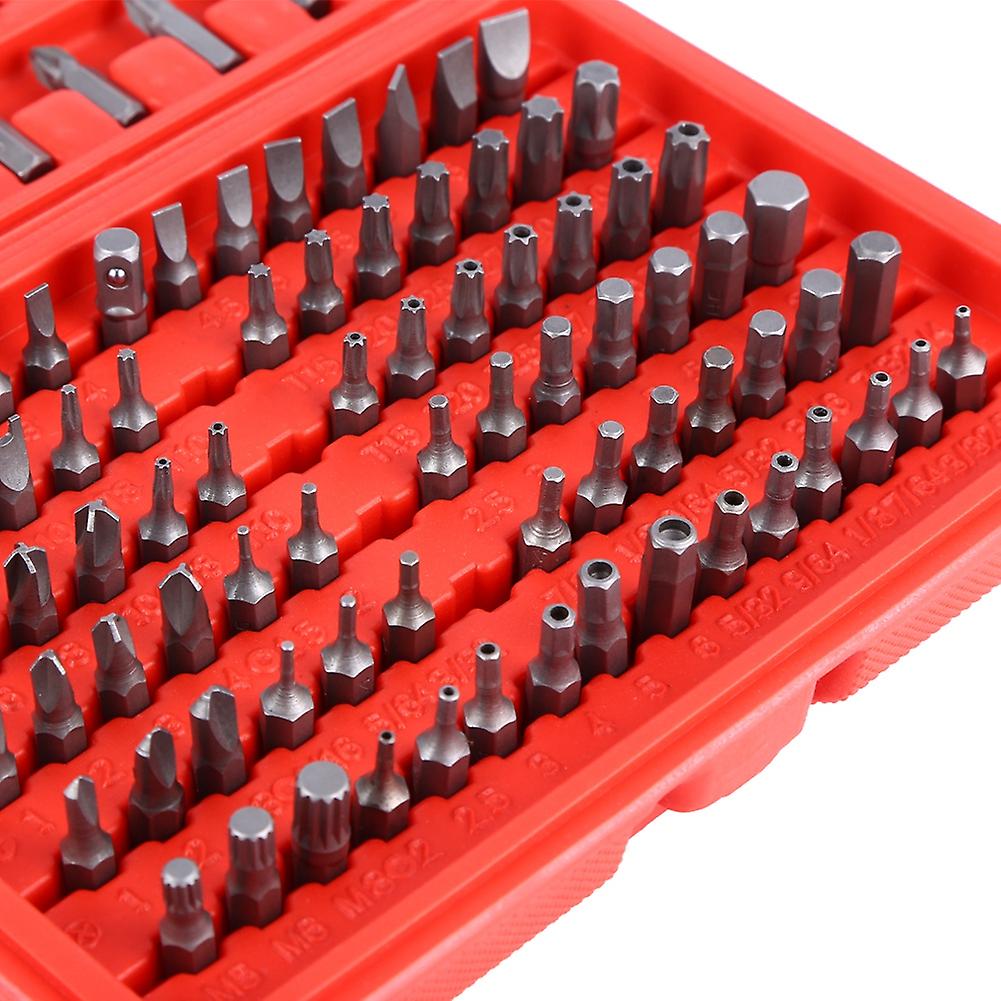 100pcs Assorted Screwdriver Bit Set Hand Tools Screw Driver Bits Drill With Box