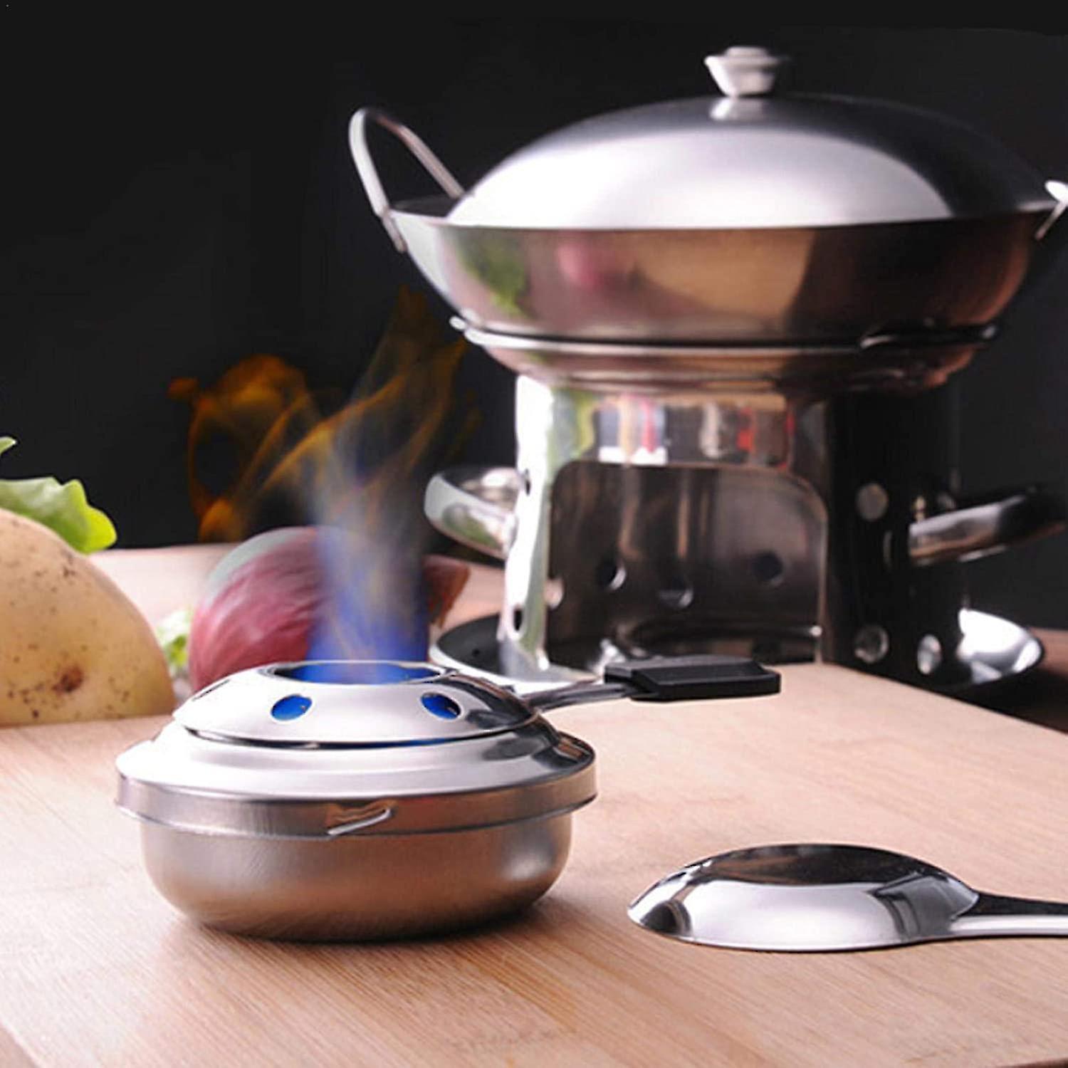 Fondue Burner Stainless Steel Alcohol Burner Paste Burner For Fondue Filled