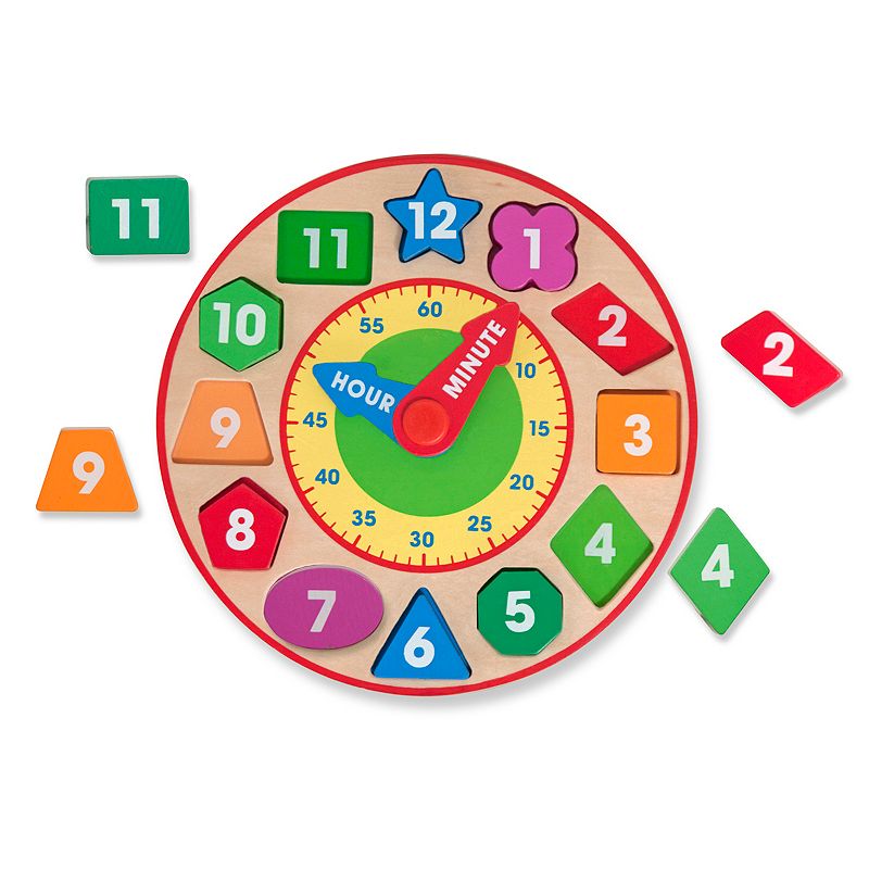 Melissa and Doug Wood Shape Sorting Clock