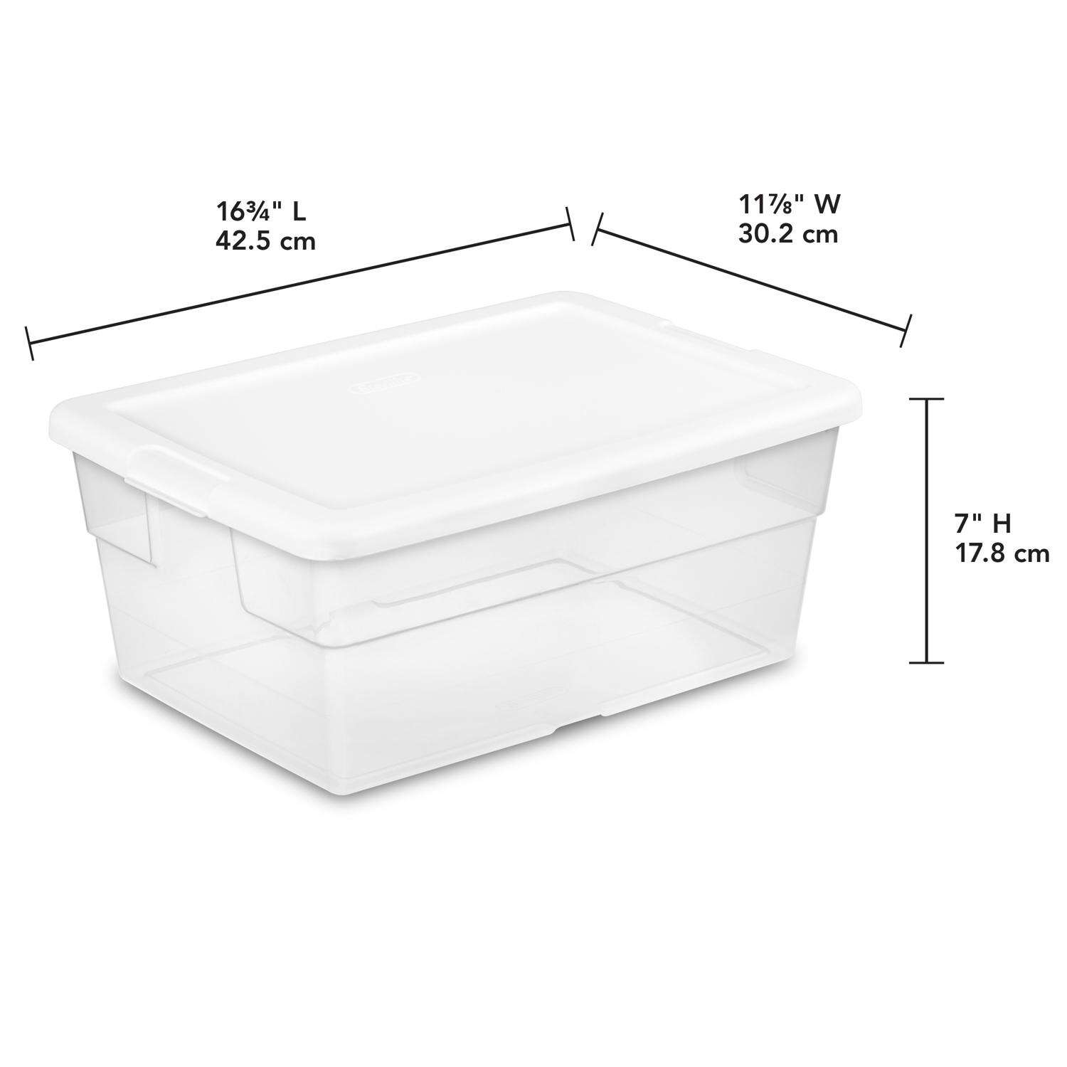 Sterilite Storage Box 16 Qt.， 16.6 