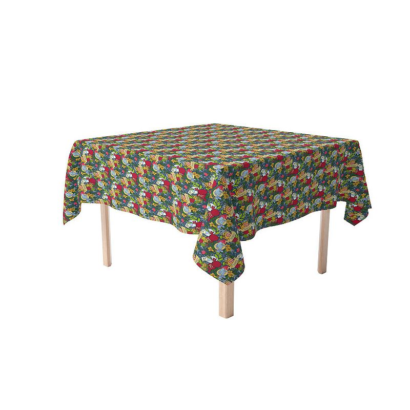 Square Tablecloth， 100% Polyester， 54x54， Happy Jewish New Year