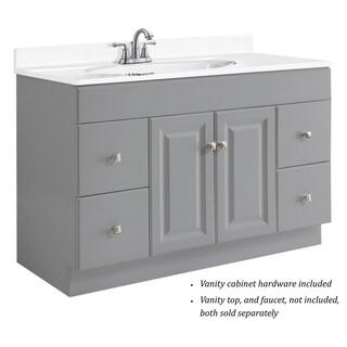 Design House Wyndham 48 in. W x 21 in. D Ready to Assemble Bath Vanity Cabinet Only in Gray 597286