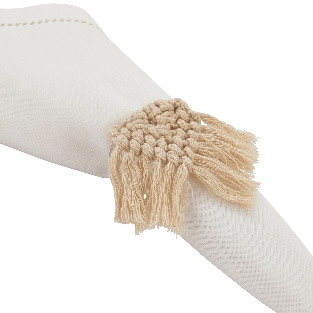 Napkin Rings With Braided Design (Set of 4)