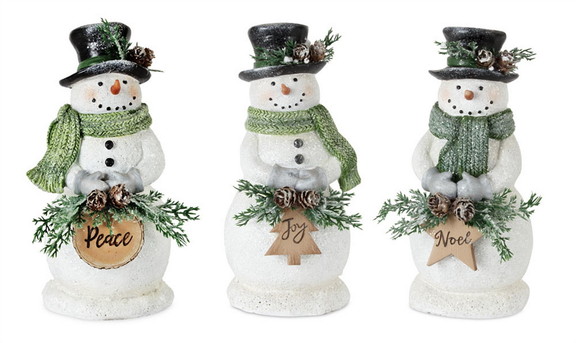 Melrose 81537DS Snowman (Set of 3) 8.25H Resin