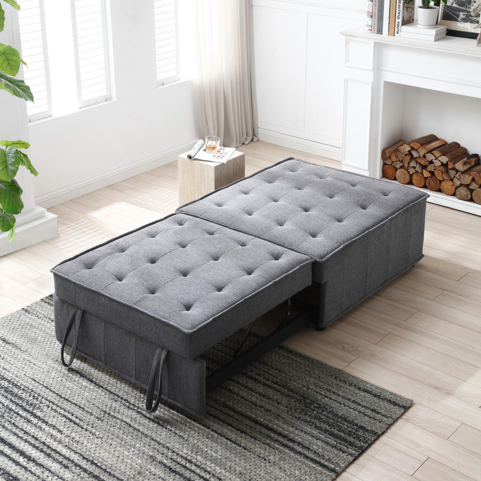 Versatile Pull Out Sofa Bed  Soft Ottoman Sleeper Sofas   Modern   Sleeper Sofas   by TATEUS LLC  Houzz