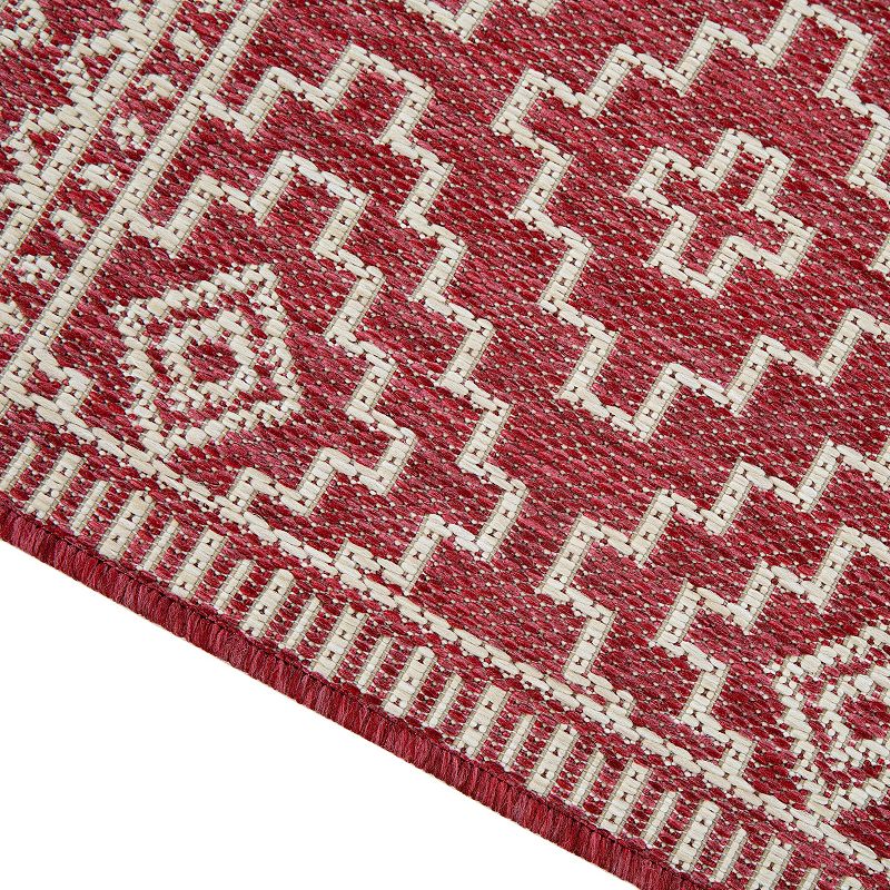 Sonoma Goods For Life® Indoor/Outdoor Red Geo Diamond Rug