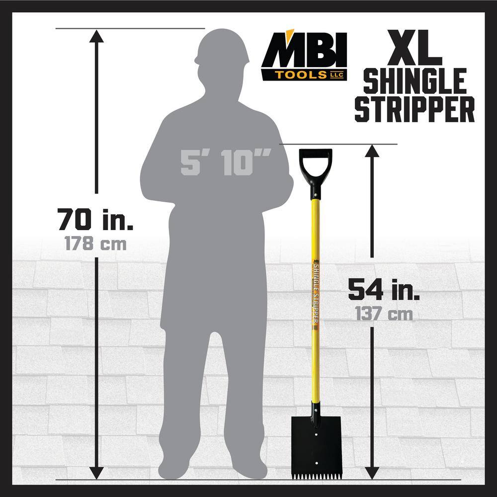 MBI 54 in. Fiberglass Shingle Stripper Roof Shovel - Made In USA MBISSXL