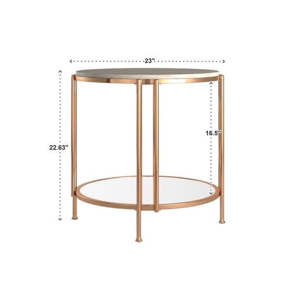 Celsus Champagne Gold Nesting Table Set by iNSPIRE Q Bold