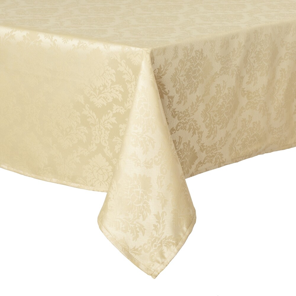 Violet Linen European Damask Pattern Tablecloth