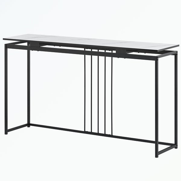 Console Table， Extra Long Entryway Table with Metal Frame