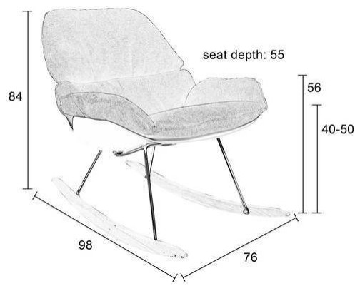 Gray Upholstered Rocking Chair  DF Rocky   Contemporary   Rocking Chairs   by Luxury Furnitures  Houzz