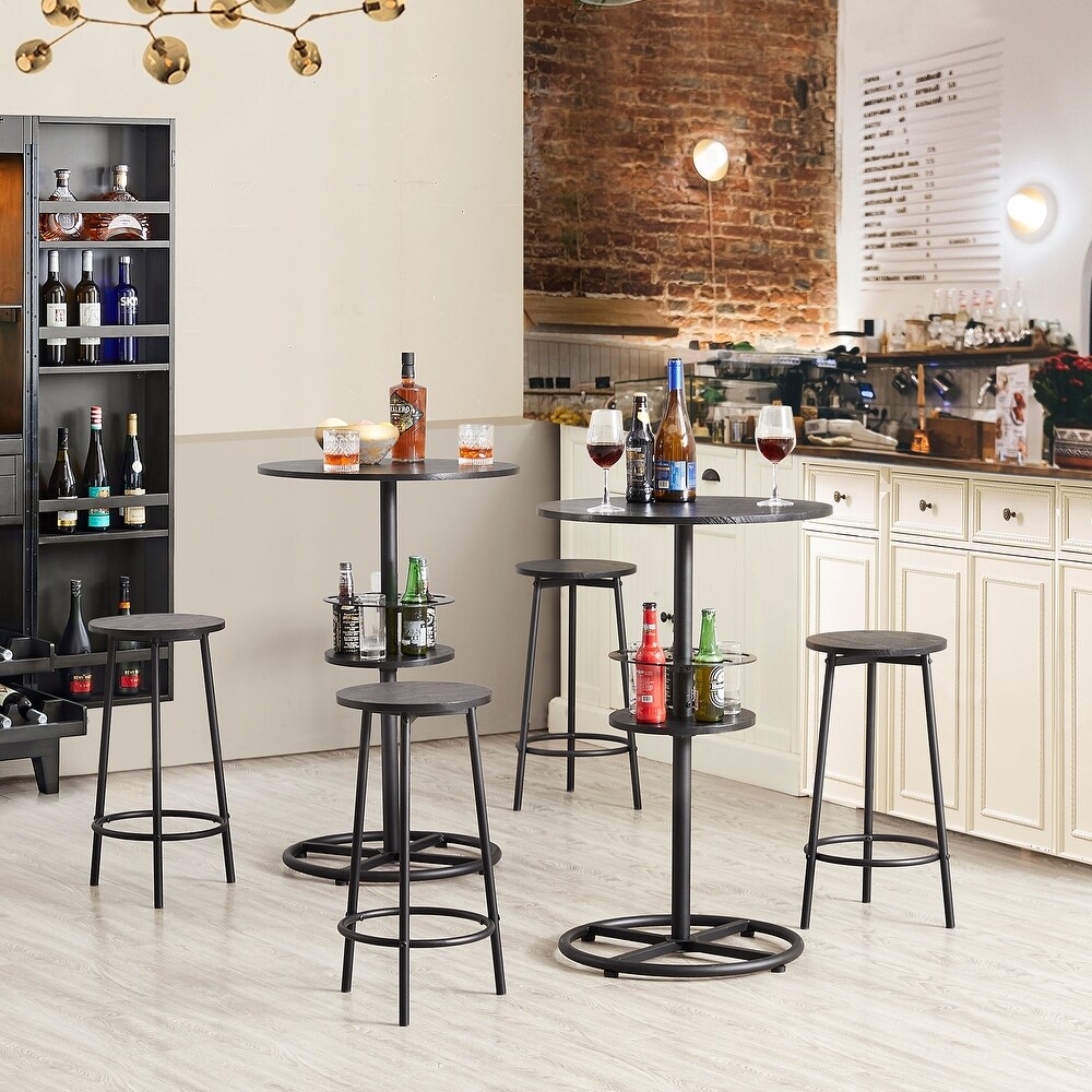 Javlergo 3 Piece Round Bar Table with Barstool