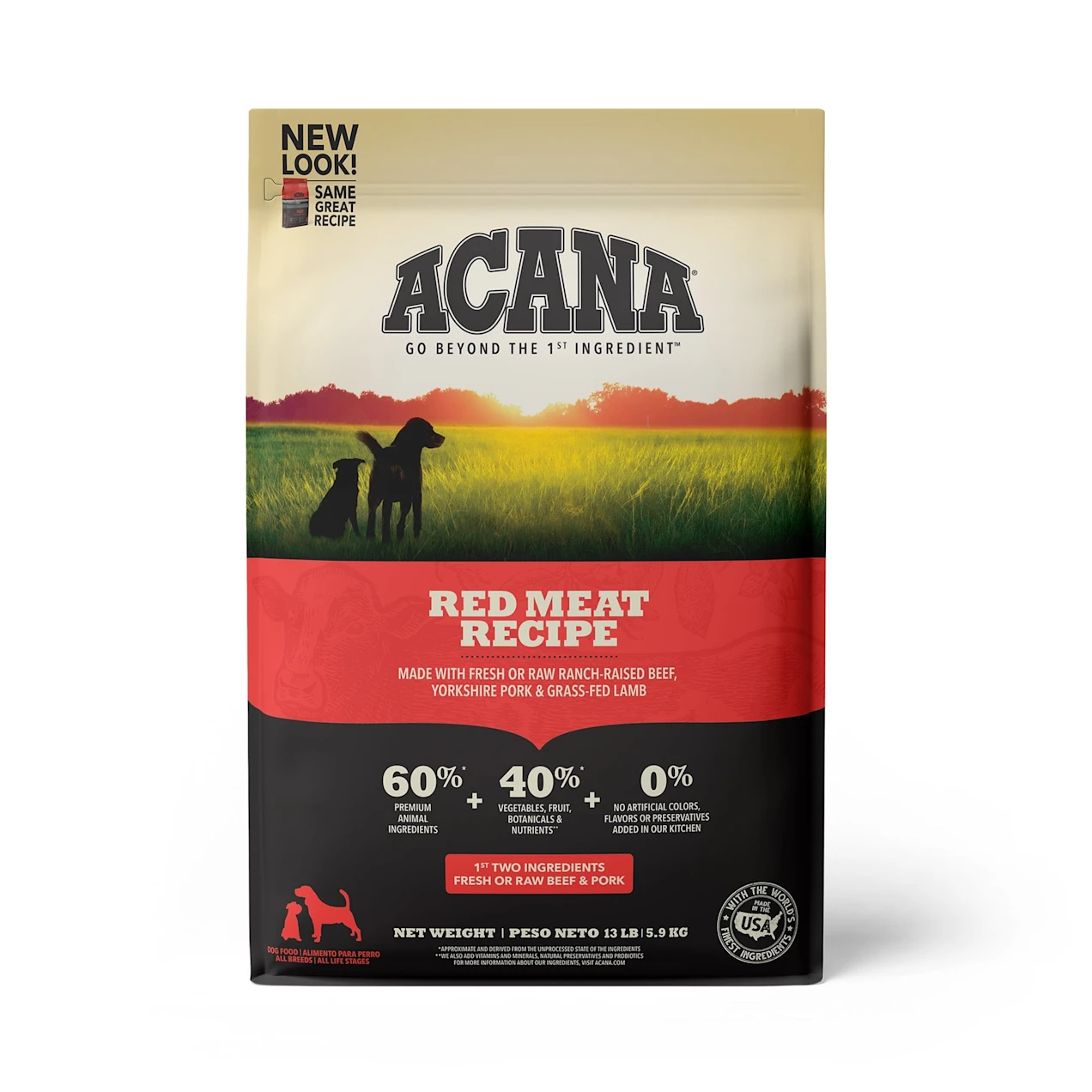 Dry Dog Food - ACANA Grain-Free Red Meat Ranch-Raised， 13 lbs.