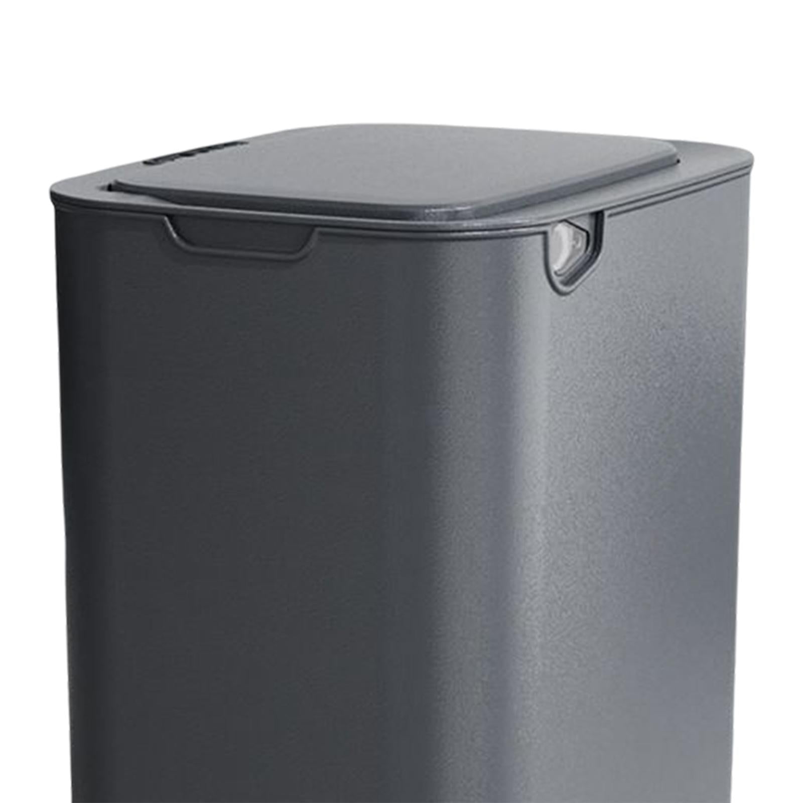 16L Smart Induction Trash Can Waterproof Garbage Bin for Living Room Garbage Gray