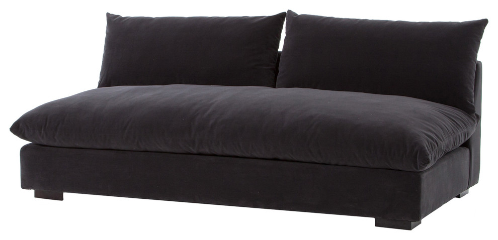 Atelier Grant Armless Sofa  Henry Charcoal   Transitional   Sofas   by The Khazana Home Austin Furniture Store  Houzz