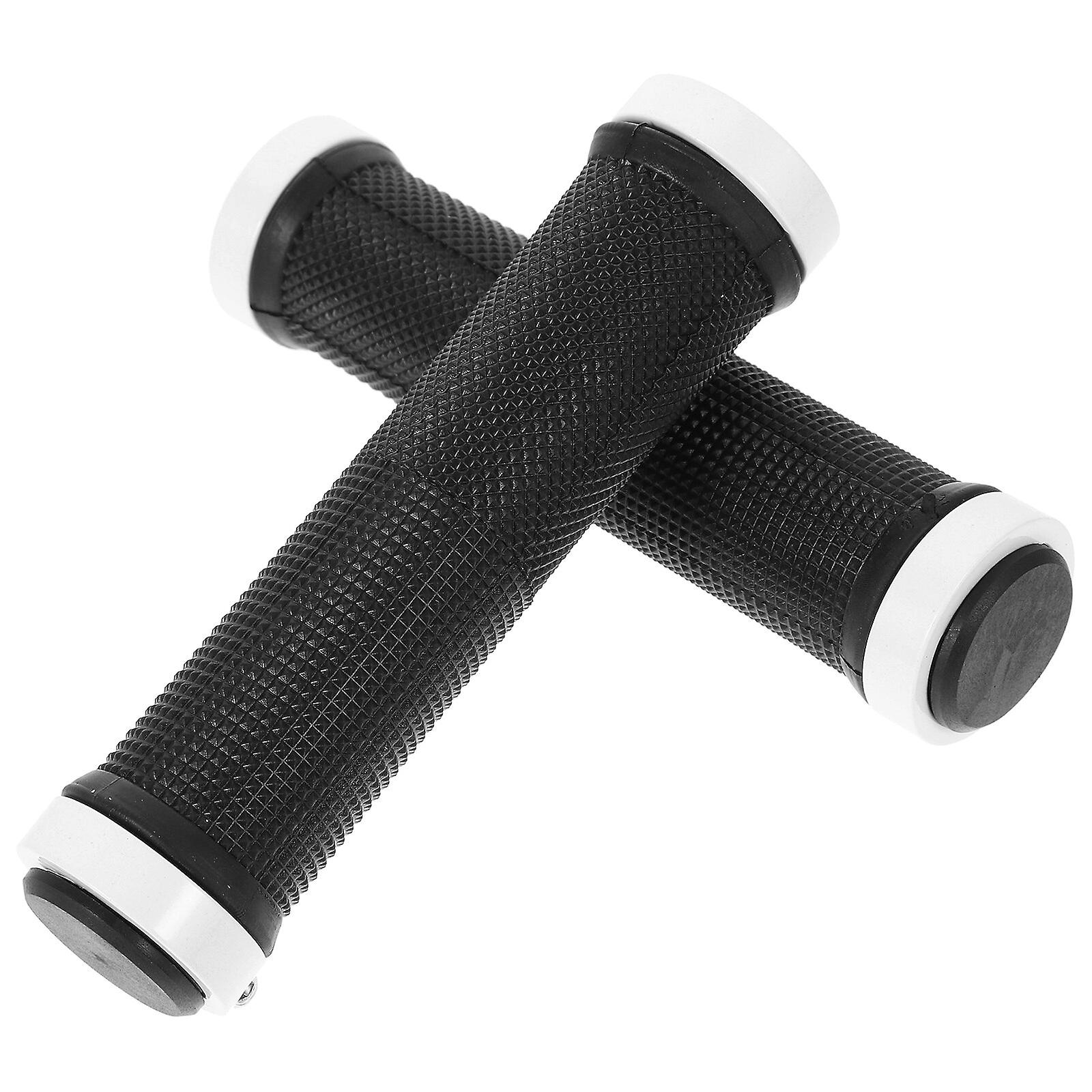 2pcs Bike Handlebar Grips Mountain Bike Rubber Hand Bar End Grips Bicycle Handlebar Replacement