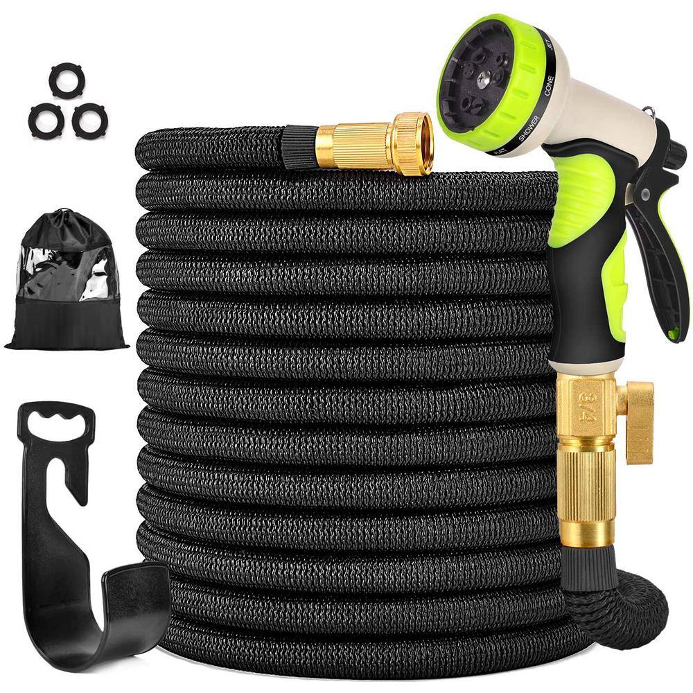 WeGuard 34 in. 100 ft. Expandable Garden Hose Flexible Water Hose with 10 Function Nozzle Durable 3750D Water Hose 341000119