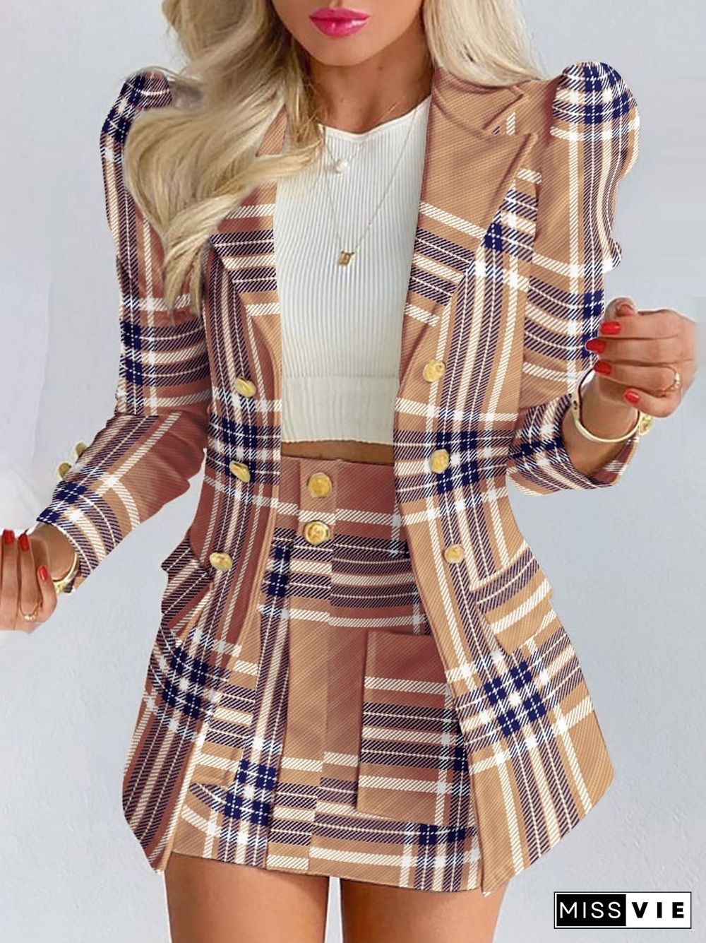 Autumn Leisure Fashion Suit Women Skirt Suit 2-piece Office Women Dress Skirt Set Suit For Women Female Blazer Sets With Skirt