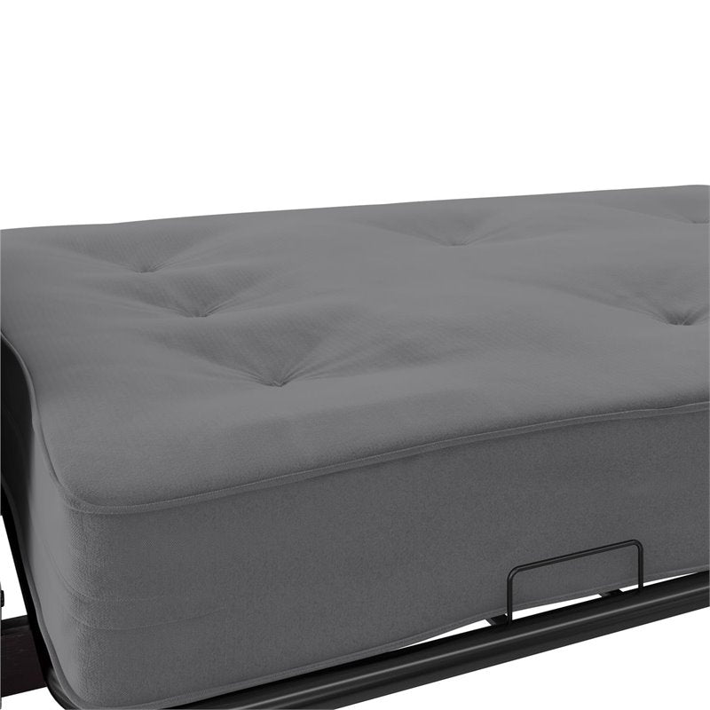 DHP Carson 8 Inch High Density Polyester Fill Futon Mattress Full Size in Gray