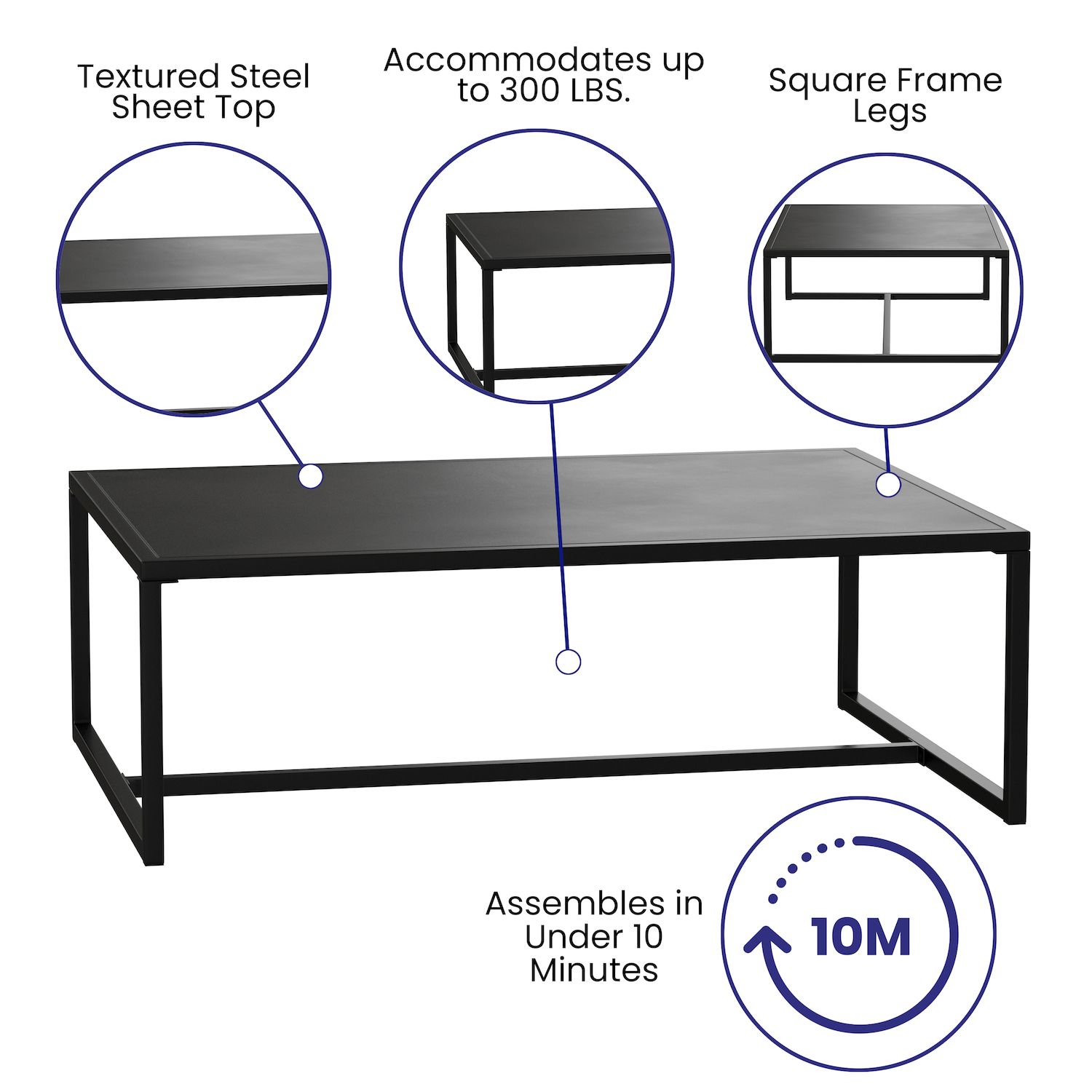 Flash Furniture Outdoor Patio Coffee Table